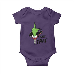 I Saw That Baby Onesie Funny Elf Hand Christmas TS14 Purple Print Your Wear