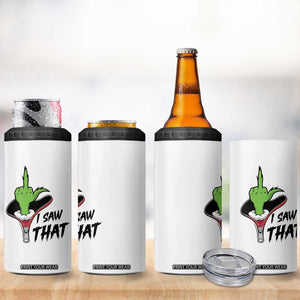 I Saw That 4 in 1 Can Cooler Tumbler Funny Elf Hand Christmas TS14 Print Your Wear