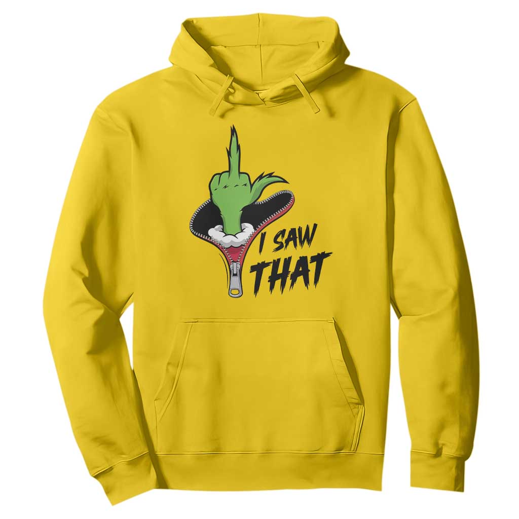 I Saw That Hoodie Funny Elf Hand Christmas TS14 Daisy Print Your Wear