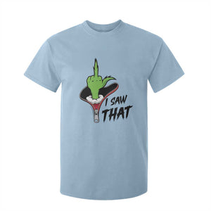 I Saw That T Shirt For Kid Funny Elf Hand Christmas TS14 Light Blue Print Your Wear