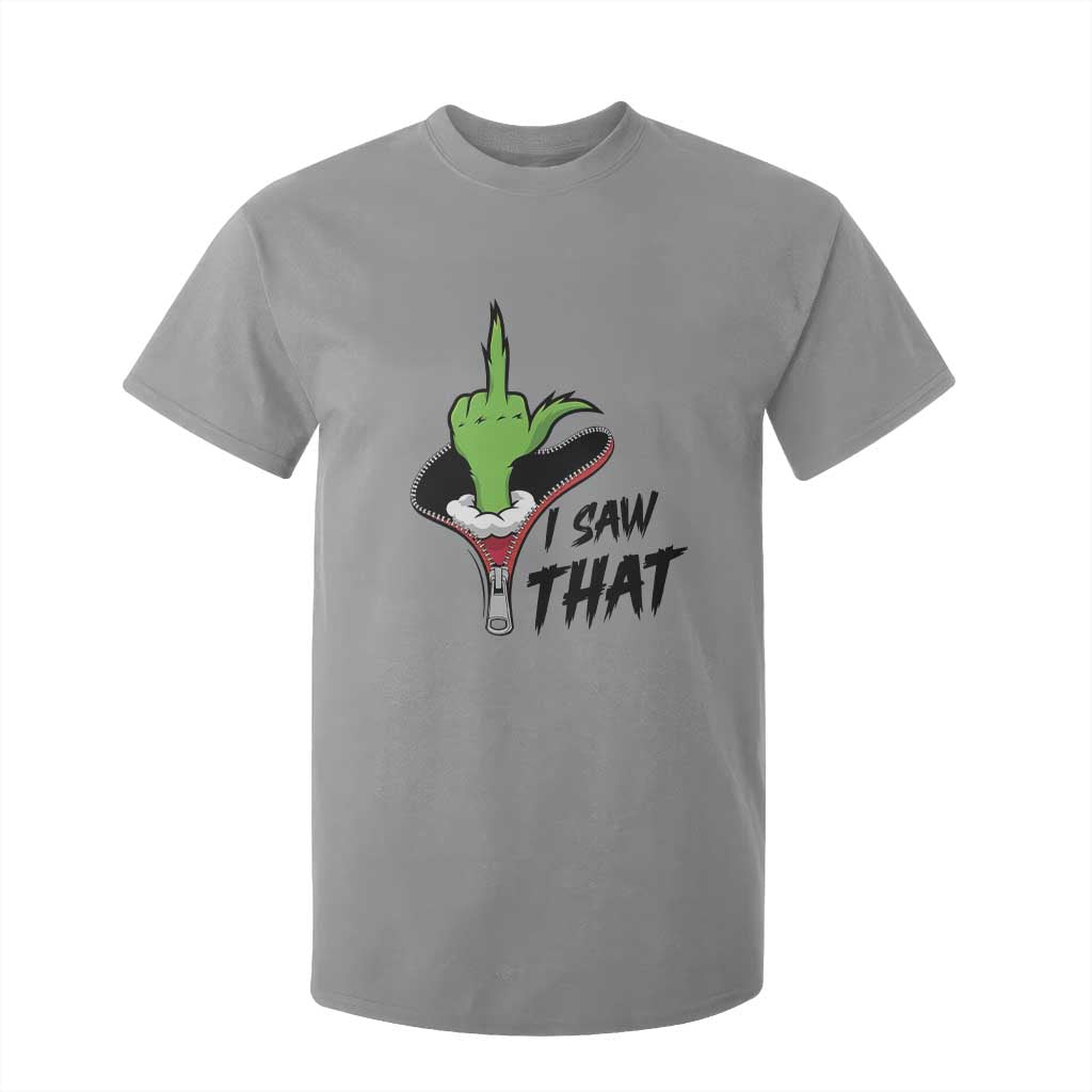 I Saw That T Shirt For Kid Funny Elf Hand Christmas TS14 Sport Gray Print Your Wear