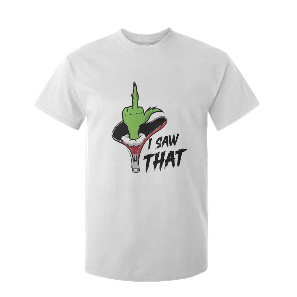 I Saw That T Shirt For Kid Funny Elf Hand Christmas TS14 White Print Your Wear