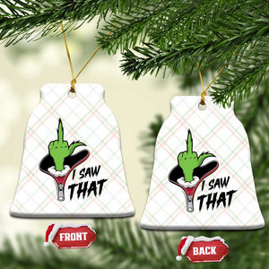 I Saw That Ceramic Ornament Funny Elf Hand Xmas TS14 Print Your Wear