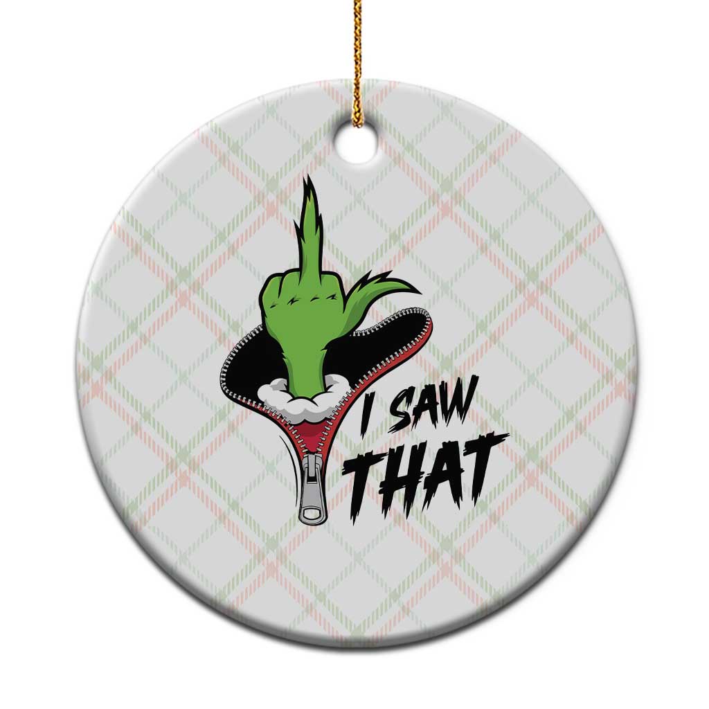I Saw That Ceramic Ornament Funny Elf Hand Xmas TS14 1pc Christmas Plaid Print Your Wear