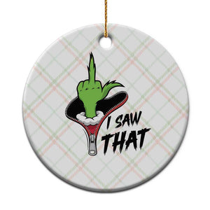 I Saw That Ceramic Ornament Funny Elf Hand Xmas TS14 1pc Christmas Plaid Print Your Wear