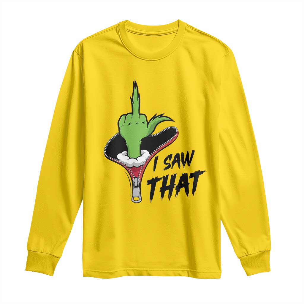 I Saw That Long Sleeve Shirt Funny Elf Hand Christmas TS14 Daisy Print Your Wear