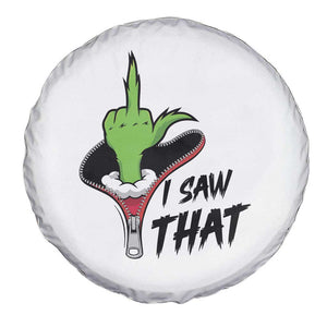 I Saw That Spare Tire Cover Funny Elf Hand Christmas TS14 Print Your Wear