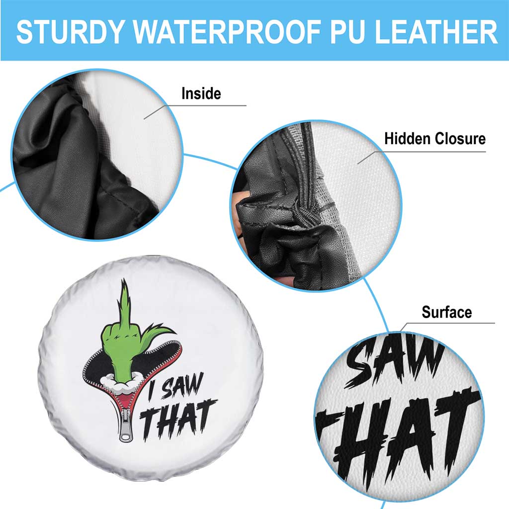 I Saw That Spare Tire Cover Funny Elf Hand Christmas TS14 Print Your Wear