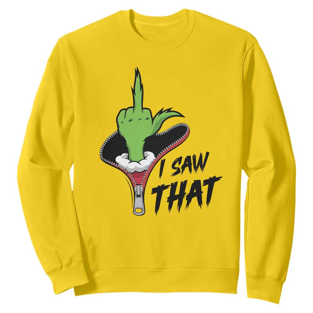 I Saw That Sweatshirt Funny Elf Hand Christmas TS14 Daisy Print Your Wear