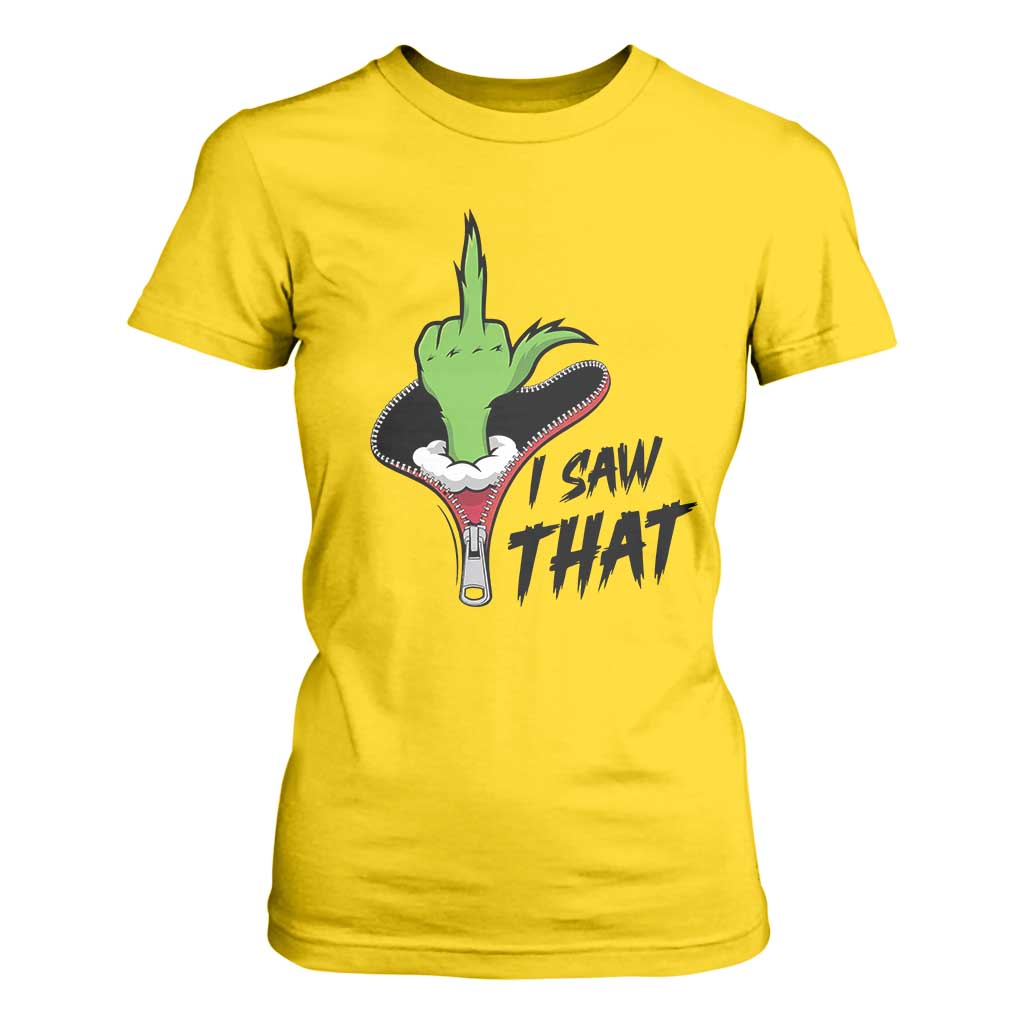 I Saw That T Shirt For Women Funny Elf Hand Christmas TS14 Daisy Print Your Wear