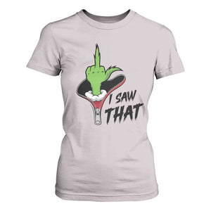 I Saw That T Shirt For Women Funny Elf Hand Christmas TS14 Ice Gray Print Your Wear