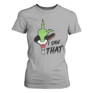 I Saw That T Shirt For Women Funny Elf Hand Christmas TS14 Sport Gray Print Your Wear