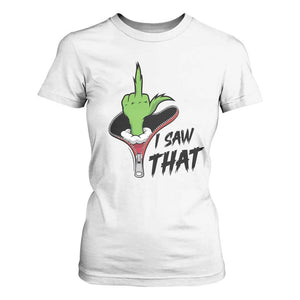 I Saw That T Shirt For Women Funny Elf Hand Christmas TS14 White Print Your Wear