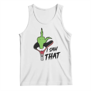 I Saw That Tank Top Funny Elf Hand Christmas TS14 White Print Your Wear