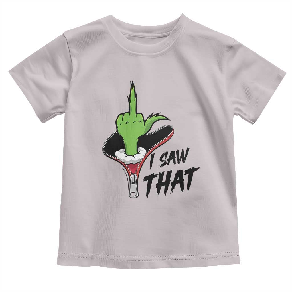 I Saw That Toddler T Shirt Funny Elf Hand Christmas TS14 Ice Gray Print Your Wear