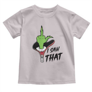 I Saw That Toddler T Shirt Funny Elf Hand Christmas TS14 Ice Gray Print Your Wear