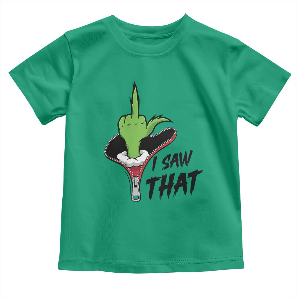 I Saw That Toddler T Shirt Funny Elf Hand Christmas TS14 Irish Green Print Your Wear