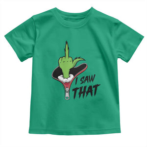 I Saw That Toddler T Shirt Funny Elf Hand Christmas TS14 Irish Green Print Your Wear