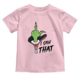 I Saw That Toddler T Shirt Funny Elf Hand Christmas TS14 Light Pink Print Your Wear