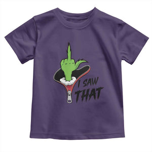 I Saw That Toddler T Shirt Funny Elf Hand Christmas TS14 Purple Print Your Wear