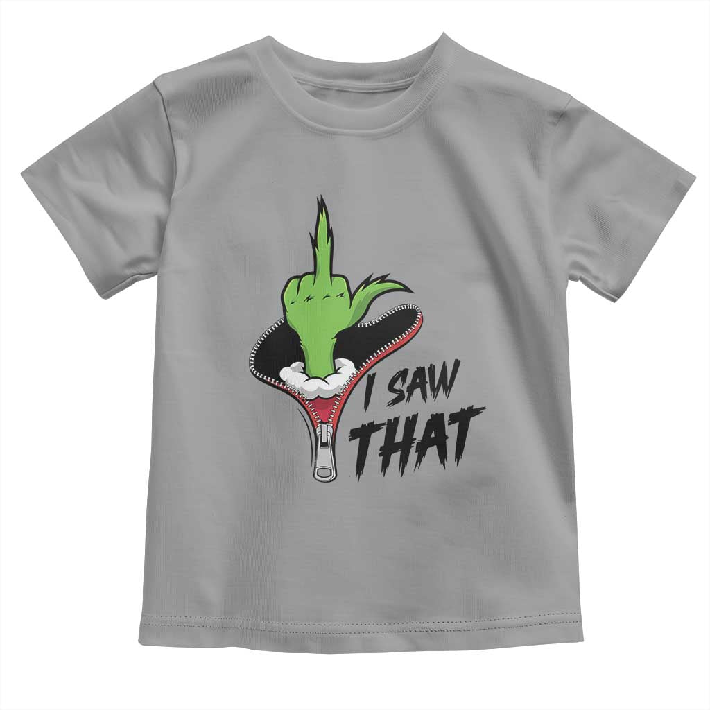 I Saw That Toddler T Shirt Funny Elf Hand Christmas TS14 Sport Gray Print Your Wear