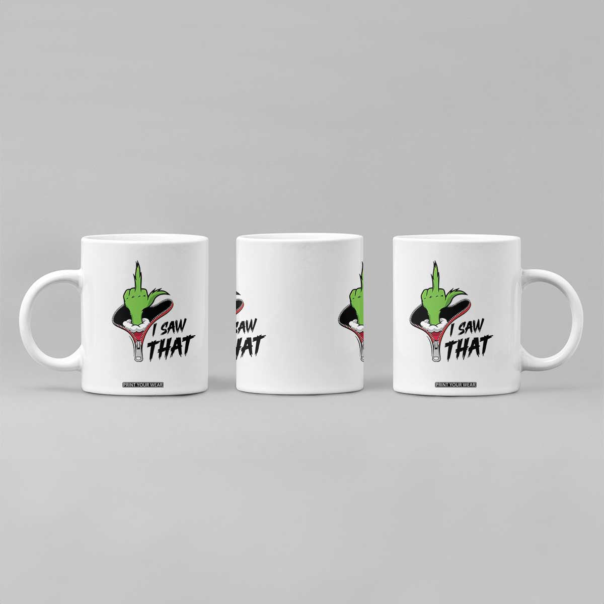 I Saw That Coffee Mug Funny Elf Hand Christmas TS14 Print Your Wear