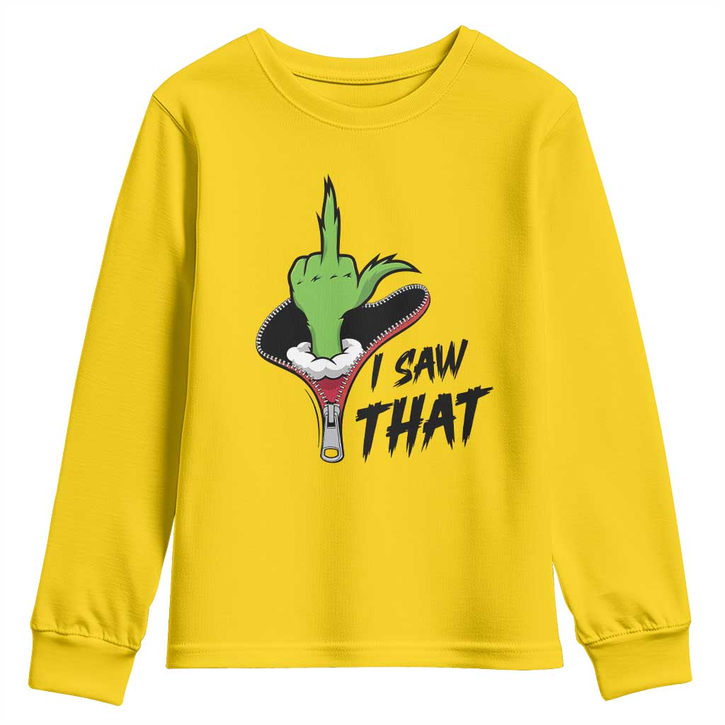 I Saw That Youth Sweatshirt Funny Elf Hand Christmas TS14 Daisy Print Your Wear