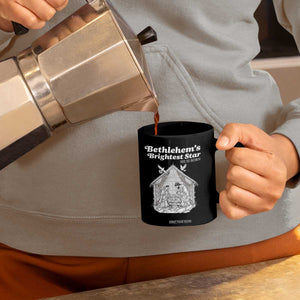 Nativity Scene Coffee Mug Brightest Star of Bethlehem He Is Born Christian Christmas TS14 Print Your Wear