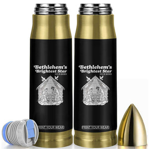 Nativity Scene Bullet Tumbler Brightest Star of Bethlehem He Is Born Christian Christmas TS14 Black Print Your Wear