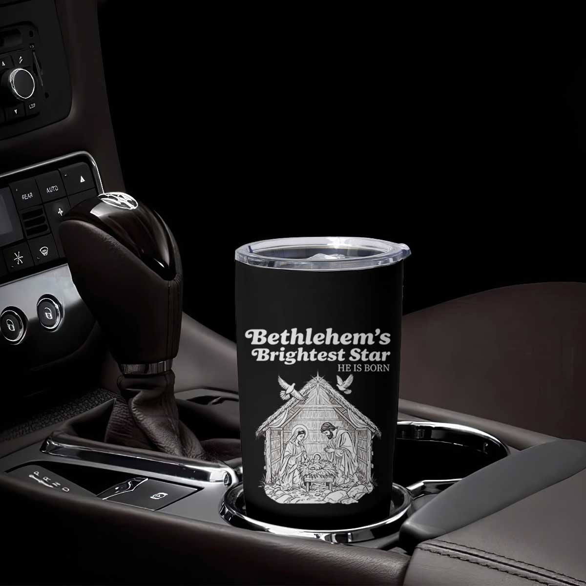 Nativity Scene Tumbler Cup Brightest Star of Bethlehem He Is Born Christian Christmas TS14 Print Your Wear