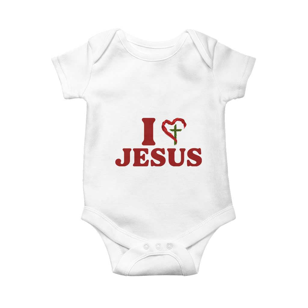 Jesus Christian Baby Onesie Religious Faith Inspirational Bible Verse TS14 White Print Your Wear
