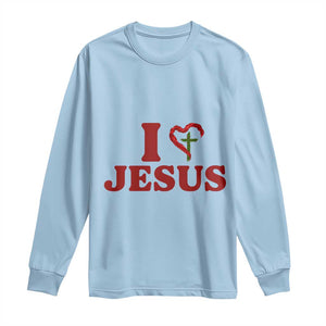 Jesus Christian Long Sleeve Shirt Religious Faith Inspirational Bible Verse TS14 Light Blue Print Your Wear