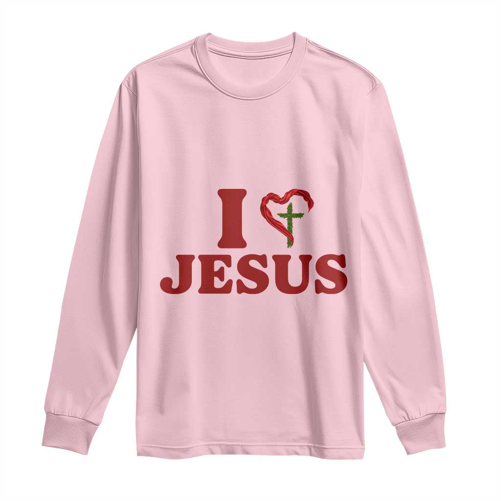 Jesus Christian Long Sleeve Shirt Religious Faith Inspirational Bible Verse TS14 Light Pink Print Your Wear