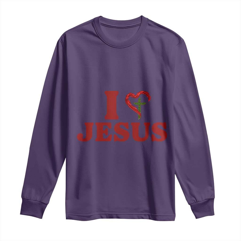 Jesus Christian Long Sleeve Shirt Religious Faith Inspirational Bible Verse TS14 Purple Print Your Wear