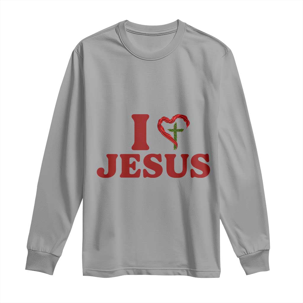 Jesus Christian Long Sleeve Shirt Religious Faith Inspirational Bible Verse TS14 Sport Gray Print Your Wear