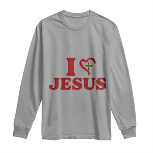 Jesus Christian Long Sleeve Shirt Religious Faith Inspirational Bible Verse TS14 Sport Gray Print Your Wear