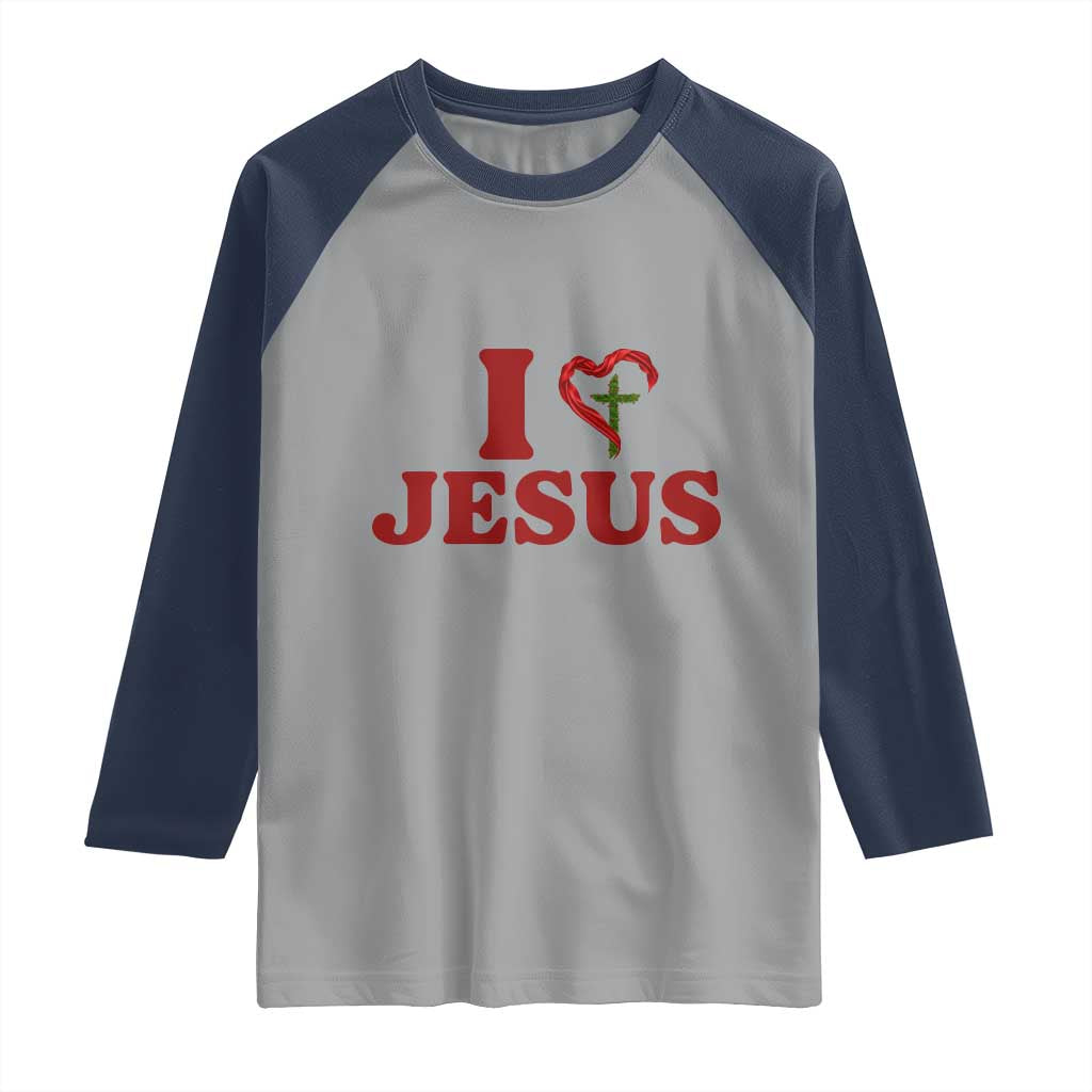 Jesus Christian Raglan Shirt Religious Faith Inspirational Bible Verse TS14 Sport Gray Navy Print Your Wear