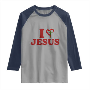 Jesus Christian Raglan Shirt Religious Faith Inspirational Bible Verse TS14 Sport Gray Navy Print Your Wear