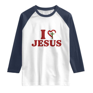 Jesus Christian Raglan Shirt Religious Faith Inspirational Bible Verse TS14 White Navy Print Your Wear