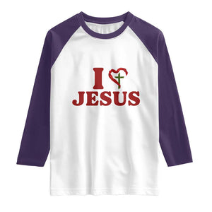 Jesus Christian Raglan Shirt Religious Faith Inspirational Bible Verse TS14 White Purple Print Your Wear