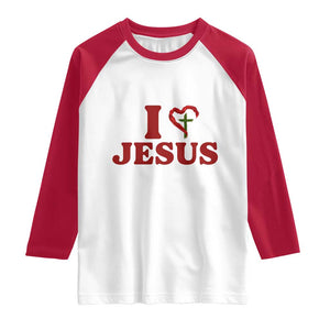 Jesus Christian Raglan Shirt Religious Faith Inspirational Bible Verse TS14 White Red Print Your Wear