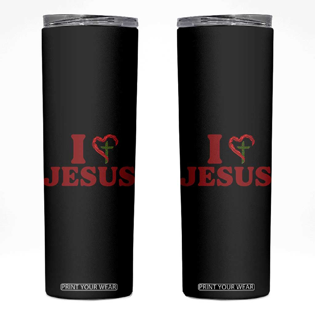 Jesus Christian Skinny Tumbler Religious Faith Inspirational Bible Verse TS14 White Print Your Wear