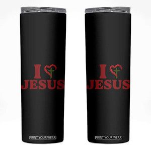 Jesus Christian Skinny Tumbler Religious Faith Inspirational Bible Verse TS14 White Print Your Wear