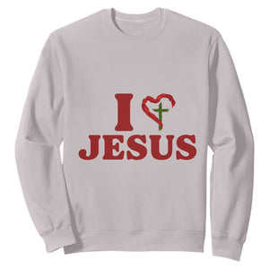 Jesus Christian Sweatshirt Religious Faith Inspirational Bible Verse TS14 Ice Gray Print Your Wear