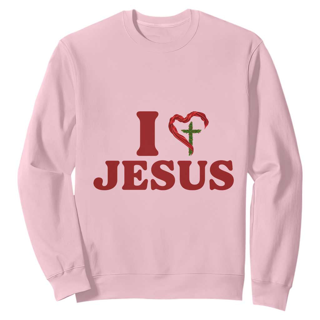 Jesus Christian Sweatshirt Religious Faith Inspirational Bible Verse TS14 Light Pink Print Your Wear
