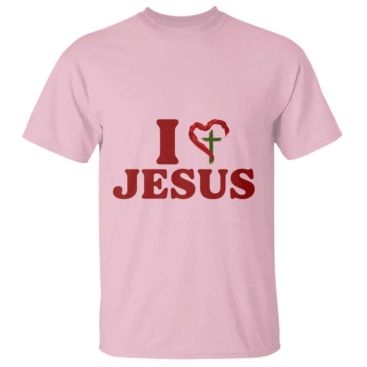 Jesus Christian T Shirt Religious Faith Inspirational Bible Verse TS14 Light Pink Print Your Wear