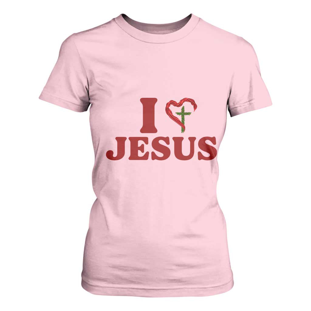Jesus Christian T Shirt For Women Religious Faith Inspirational Bible Verse TS14 Light Pink Print Your Wear