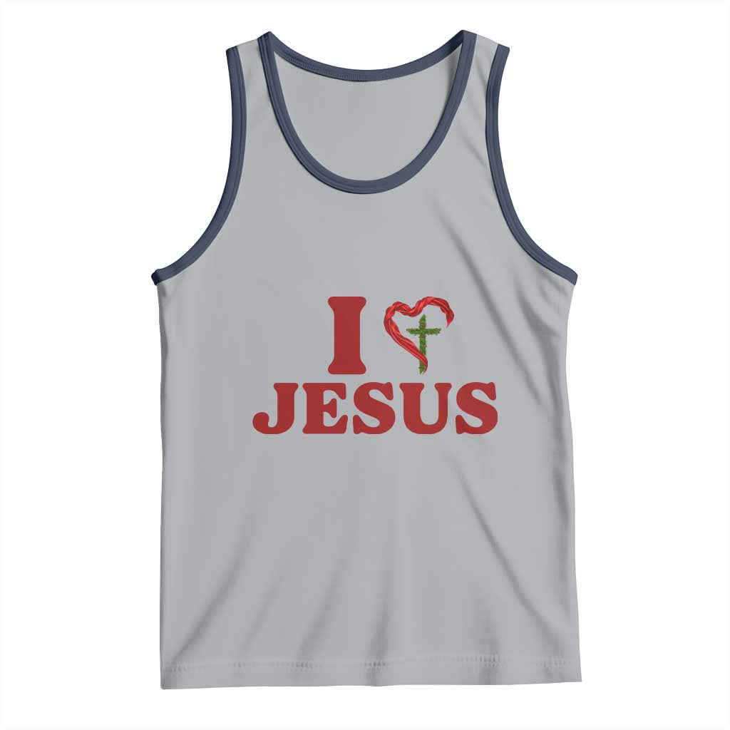 Jesus Christian Tank Top Religious Faith Inspirational Bible Verse TS14 Athletic Heather Navy Print Your Wear