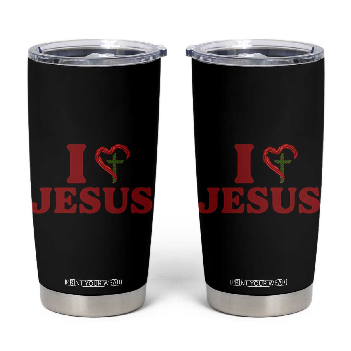 Jesus Christian Tumbler Cup Religious Faith Inspirational Bible Verse TS14 White Print Your Wear