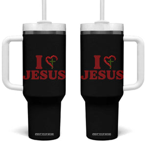 Jesus Christian Tumbler With Handle Religious Faith Inspirational Bible Verse TS14 One Size: 40 oz White Print Your Wear